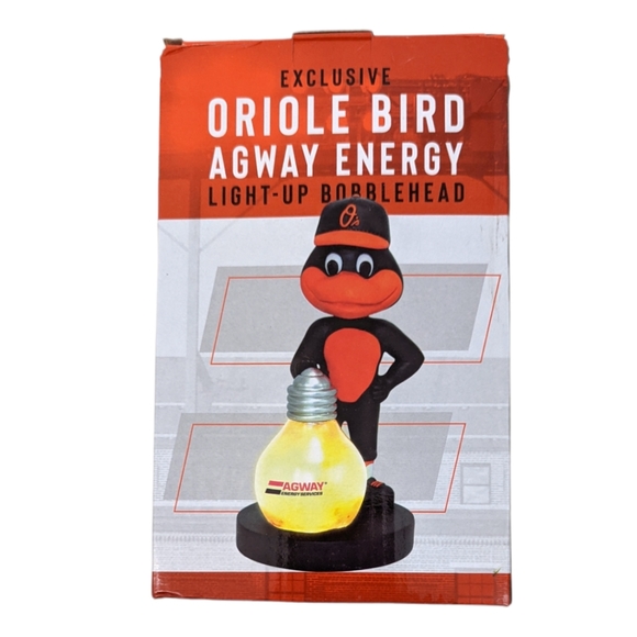 RARE Oriole Bird Agway Energy Light Up Bobblehead Baltimore Orioles SGA - Picture 6 of 11